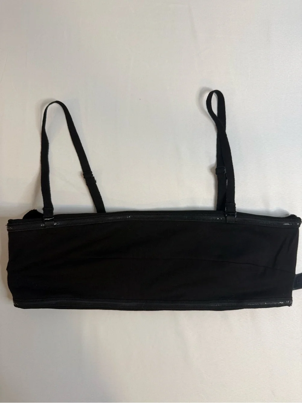 SKIMS Knit Swim Bandeau Bikini Top Onyx Black Size L